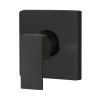 Set doccia incasso nero opaco Kubo soffione a sbalzo inox 22x50 cm 