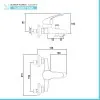 Set rubinetti lavabo bidet e vasca con kit doccia incluso Kant