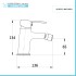 Set miscelatori lavabo bidet e doccia cromo con scarico incluso Prima