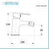 Set miscelatori lavabo e bidet cromati con piletta automatica Prima