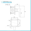 Set miscelatori lavabo alto bidet e doccia Flat con piletta click clack 