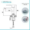 Set miscelatori lavabo bidet e doccia con deviatore in ottone Flat