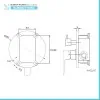 Set miscelatori lavabo bidet e doccia con deviatore in ottone Flat