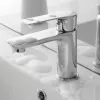 Set miscelatori lavabo bidet e doccia con deviatore in ottone Flat