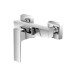 Set miscelatori lavabo bidet e doccia esterno cromo lucido Kubo