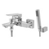 Set miscelatori cromati lavabo bidet e vasca con kit doccia Kubo