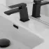 Miscelatore lavabo squadrato nero opaco Kubo con scarico click clack 