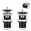 Miscelatore bidet squadrato nero opaco Kubo con scarico click clack 