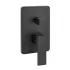 Set doccia incasso Kubo nero opaco con soffione a muro 25x52 e kit doccia