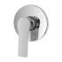 Miscelatore doccia Flat in ottone cromato con corpo incasso incluso