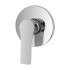 Set miscelatori lavabo alto bidet e doccia Flat con piletta click clack 