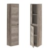 Colonna bagno sospesa H. 140 cm 2 ante serie Oasi rovere in kit di montaggio