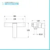 Miscelatore doccia esterno cromato in ottone serie Kubo