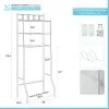 Scaffale per lavatrice bianco con 3 ripiani in acciaio in kit di montaggio