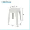 Sgabello bianco multiuso in plastica rigida con gommini antiscivolo