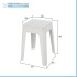 Sgabello bianco multiuso in plastica rigida con gommini antiscivolo