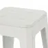 Sgabello bianco multiuso in plastica rigida con gommini antiscivolo