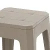 Sgabello tortora multiuso in plastica rigida con gommini antiscivolo