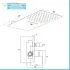 Set doccia incasso Kubo con soffione a muro 25x52 slim con cascata