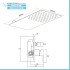 Set doccia incasso Kubo con soffione a muro 25x52 cm e kit doccia