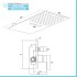 Set doccia incasso Kubo nero opaco soffione a muro 25x52 con cascata