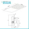 Set doccia incasso Kubo nero opaco con soffione a muro 25x52 e kit doccia