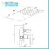 Set doccia incasso Kubo nero opaco con soffione a muro 25x52 e kit doccia