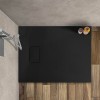 Piatto doccia 70x100 in resina nero effetto pietra riducibile Agorà