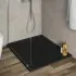 Piatto doccia 80x100 in resina nero effetto pietra riducibile Agorà