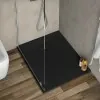 Piatto doccia 80x100 in resina nero effetto pietra riducibile Agorà