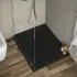 Piatto doccia 80x100 in resina nero effetto pietra riducibile Agorà