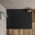 Piatto doccia 70x90 in resina nero effetto pietra riducibile Agorà