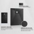 Piatto doccia 70x90 in resina nero effetto pietra riducibile Agorà