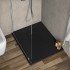 Piatto doccia 70x90 in resina nero effetto pietra riducibile Agorà