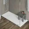 Piatto doccia 80x150 in resina bianco effetto pietra riducibile Agorà
