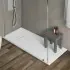 Piatto doccia 80x150 in resina bianco effetto pietra riducibile Agorà