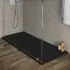 Piatto doccia 80x170 in resina nero effetto pietra riducibile Agorà