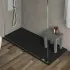 Piatto doccia 80x170 in resina nero effetto pietra riducibile Agorà