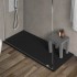 Piatto doccia 80x160 in resina nero effetto pietra riducibile Agorà