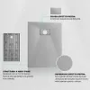 Piatto doccia 70x150 in resina grigio effetto pietra riducibile Agorà