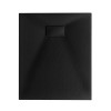 Piatto doccia 70x100 in resina nero effetto pietra riducibile Agorà