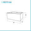 Lavabo bagno sospeso 60 cm design bianco opaco in resina Tevere
