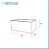 Lavabo bagno sospeso 60 cm design bianco opaco in resina Tevere