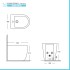 Sanitari filomuro Rimless scarico a vortice e copriwc soft-close Tao