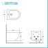 Sanitari sospesi Rimless scarico a vortice e copriwc soft-close Tao