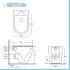 Wc filomuro Rimless con scarico a vortice e copriwc soft-close Tao