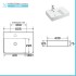 Scheda tecnica Lavabo da appoggio 60x43 con vasca a sinistra in ceramica lucida