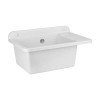 Pilozzo sospeso 50x35 in resina bianco pietra con ripiano dappoggio