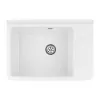 Pilozzo sospeso 50x35 in resina bianco pietra con ripiano dappoggio