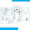 Pilozzo sospeso 50x35 in resina bianco pietra con ripiano dappoggio